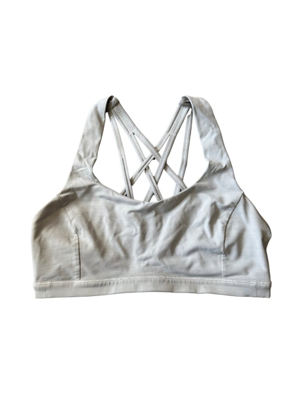 Lululemon Strappy Back Sports Bra – Light Grey – Size M/L